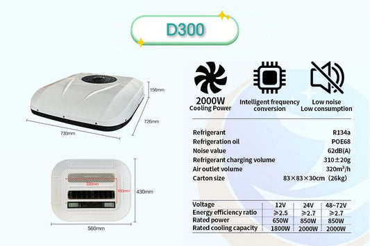 XH D300, Parking Air Conditioner | No-Idle Energy-Saving Rooftop Truck AC