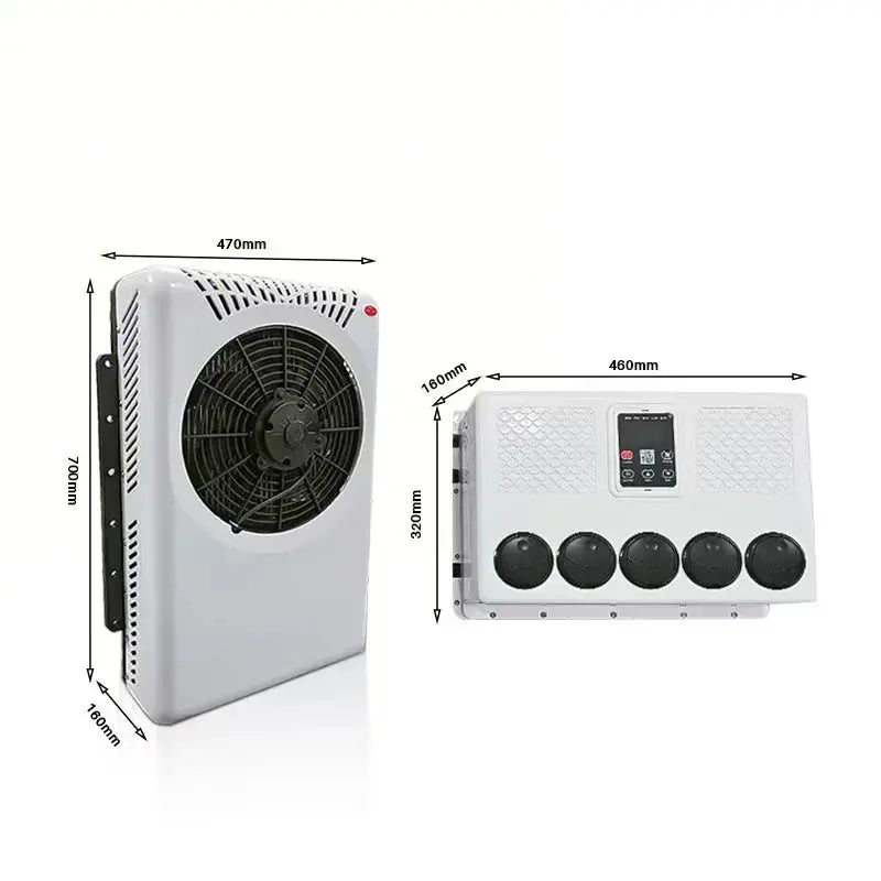 XH H5, 9000 BTU Split Truck Air Conditioner – 12V/24V No-Idle Parking AC for Trucks, RVs & Vans 