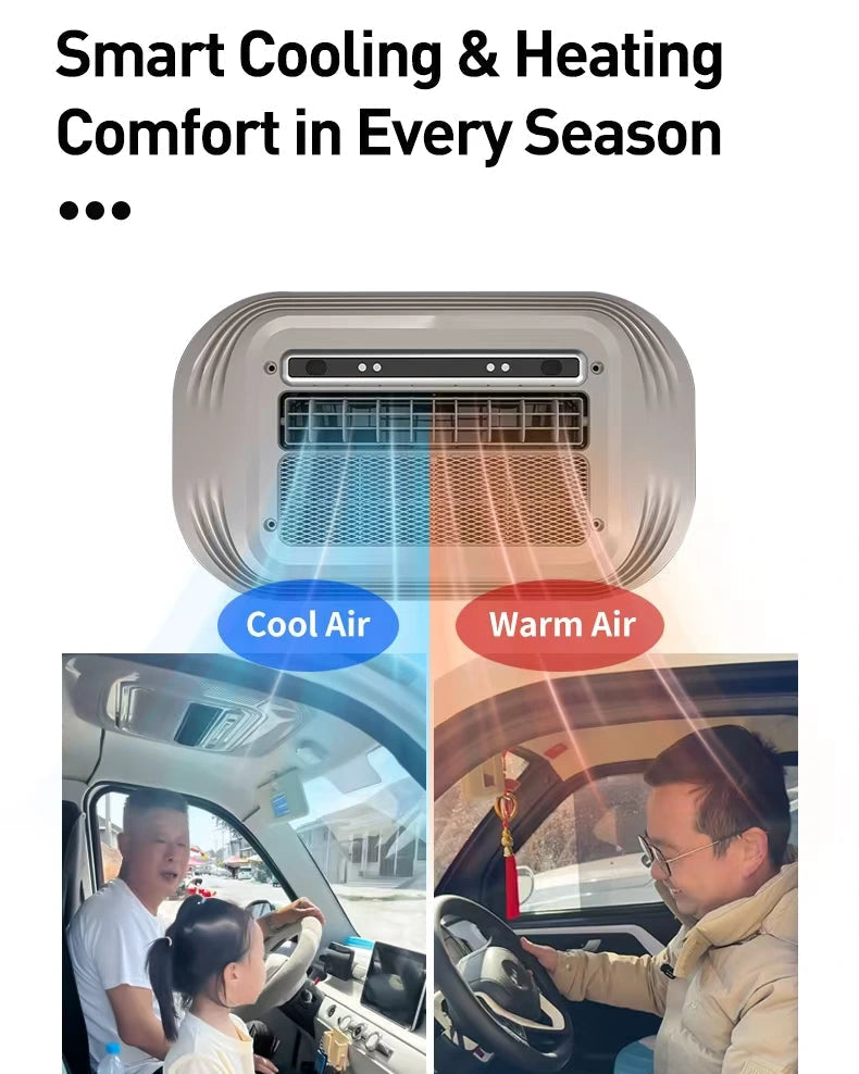 XH Rooftop Truck Parking AC | 12V/24V No-Idle Silent Cooling & Heating Air Conditioner 