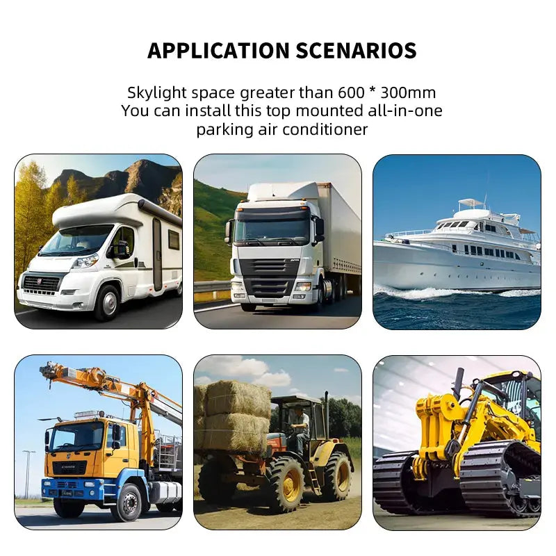 XH ZS, 12,000 BTU Split Truck Air Conditioner | 12V/24V No-Idle Parking AC for Trucks, RVs & Vans 