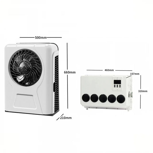 XH Z5, 10000 BTU Split Air Conditioner for Trucks & RVs – 12V/24V No-Idle Silent Parking AC System 
