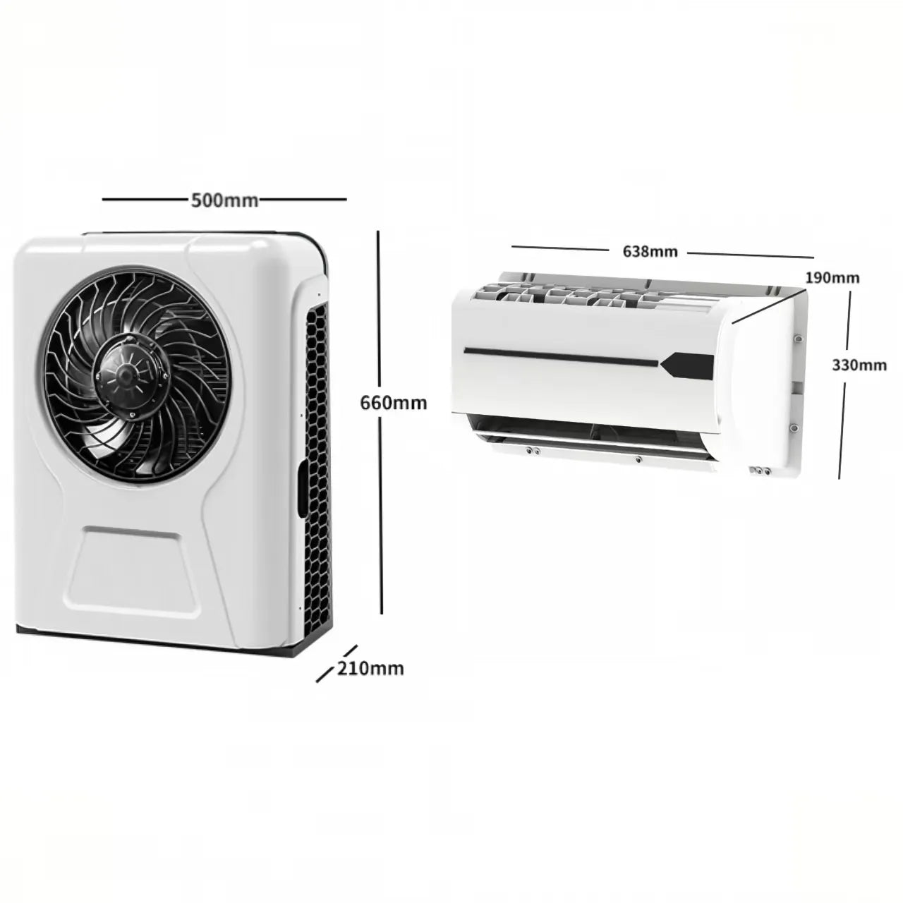 XH ZS, 12,000 BTU Split Truck Air Conditioner | 12V/24V No-Idle Parking AC for Trucks, RVs & Vans 
