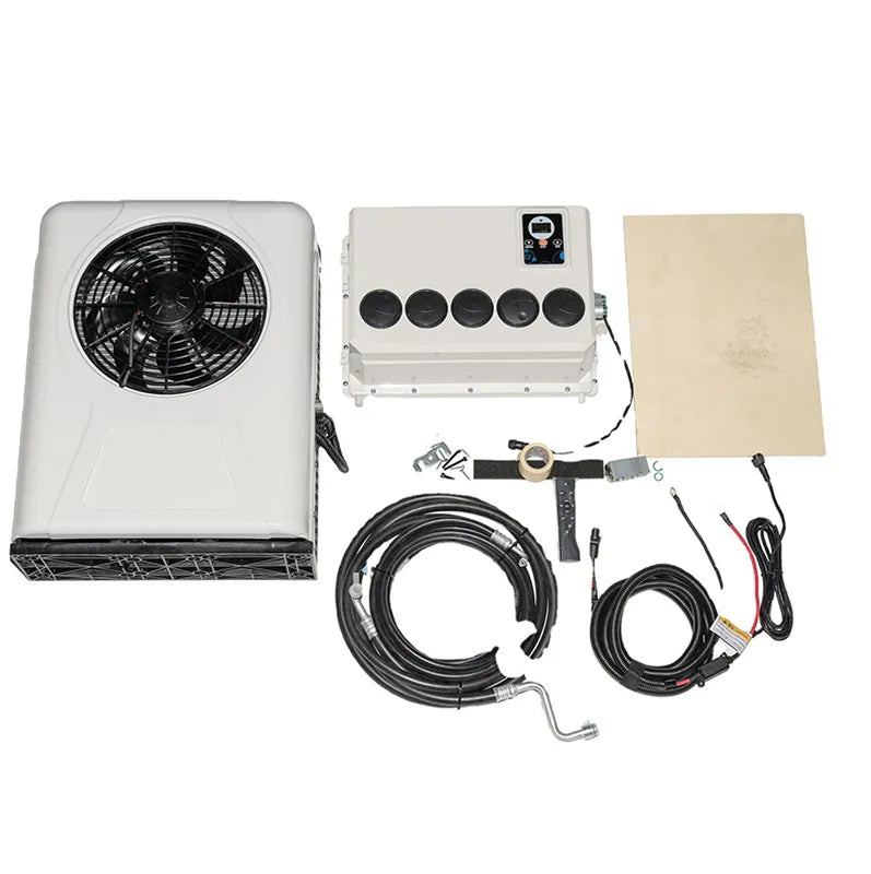 XH Z5, 10000 BTU Split Air Conditioner for Trucks & RVs – 12V/24V No-Idle Silent Parking AC System 